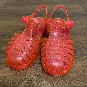 Cat & Jack Kids Pink Sparkles Jelly Sandals